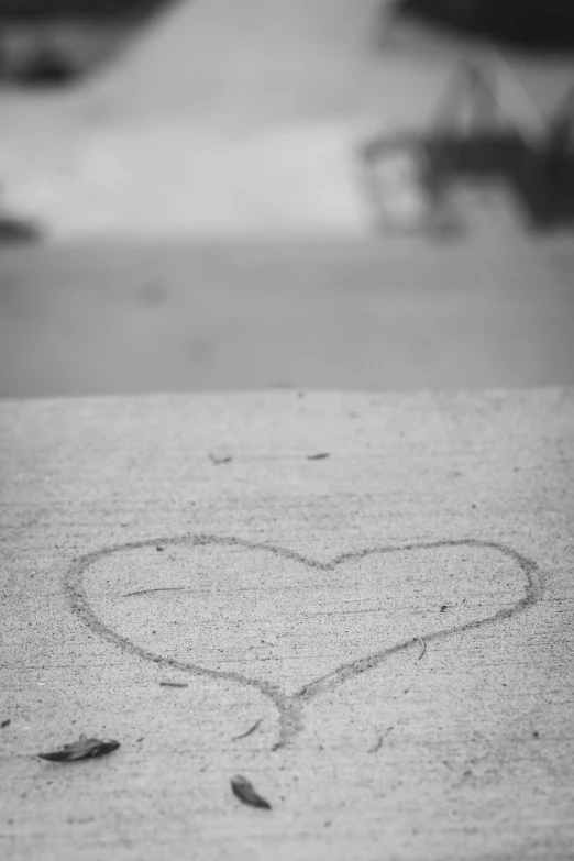 someone wrote a heart on the sand