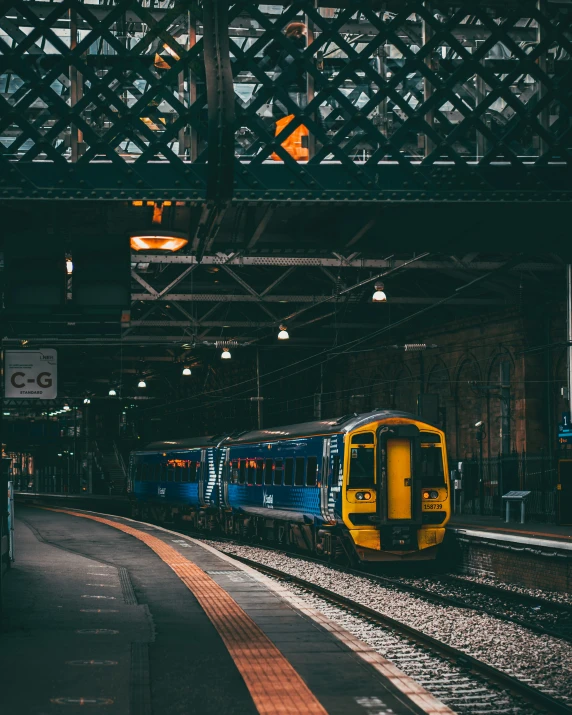 the train stopped at the station ready for the passengers