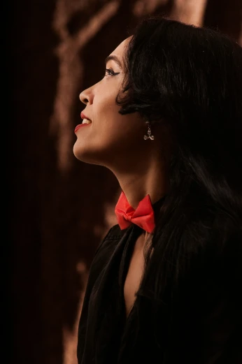 an image of a woman with red lipstick on her face