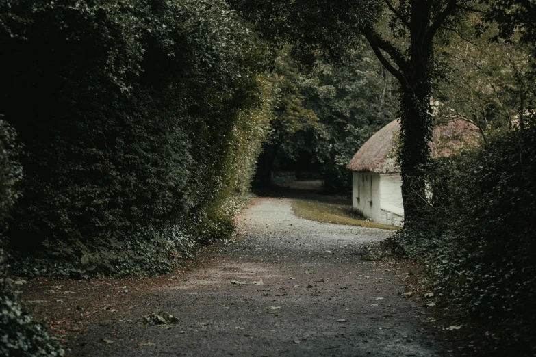 a path leading through to an old building