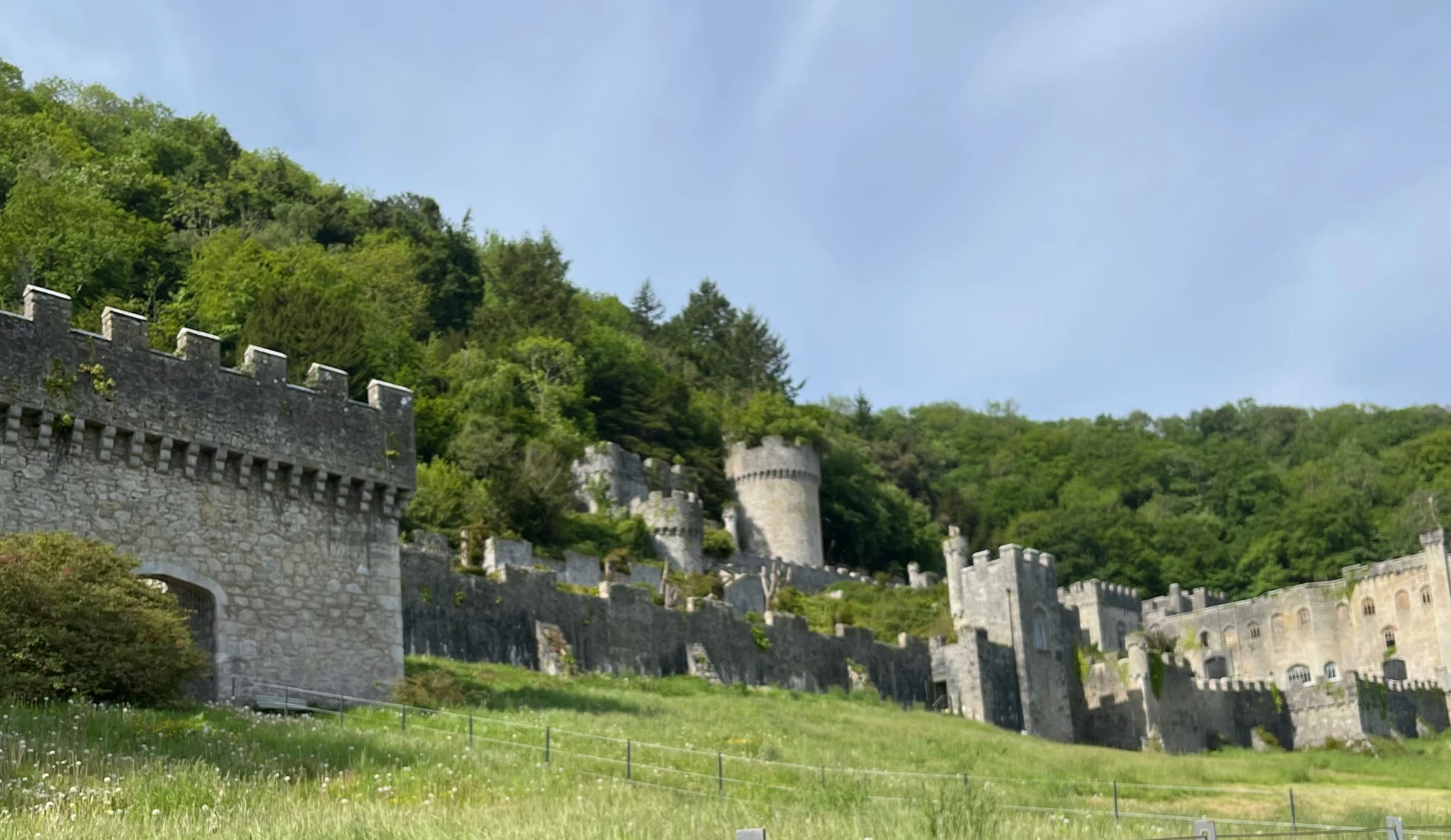 a wall of an old building on a hill top