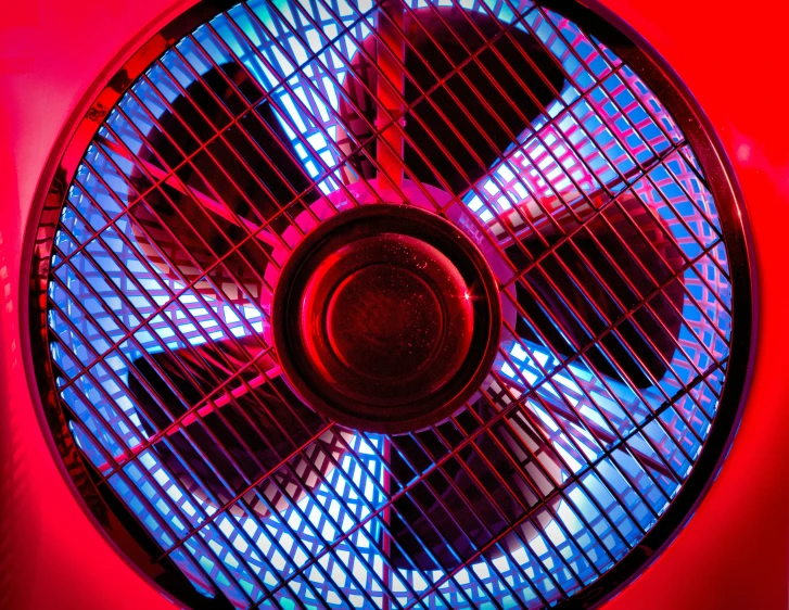 an image of an old fan that has it's light on