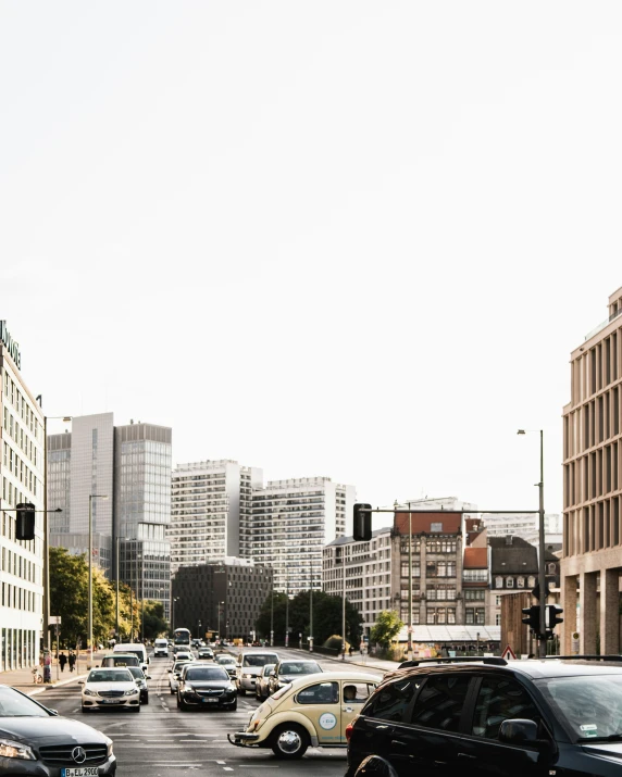 a busy city street with cars and cars on it