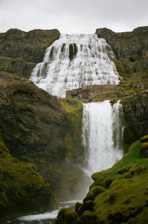 an old po of a waterfall coming out of the ground