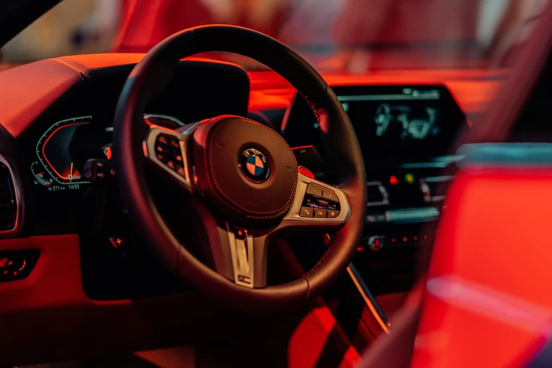 the dashboard of a modern bmw