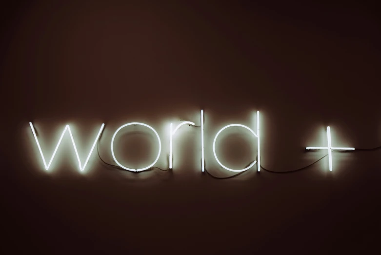 this is a light sign reading world plus