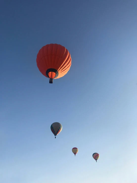 many balloons floating in the sky during the day