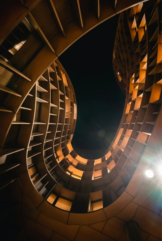 sun coming through the round windows on a building