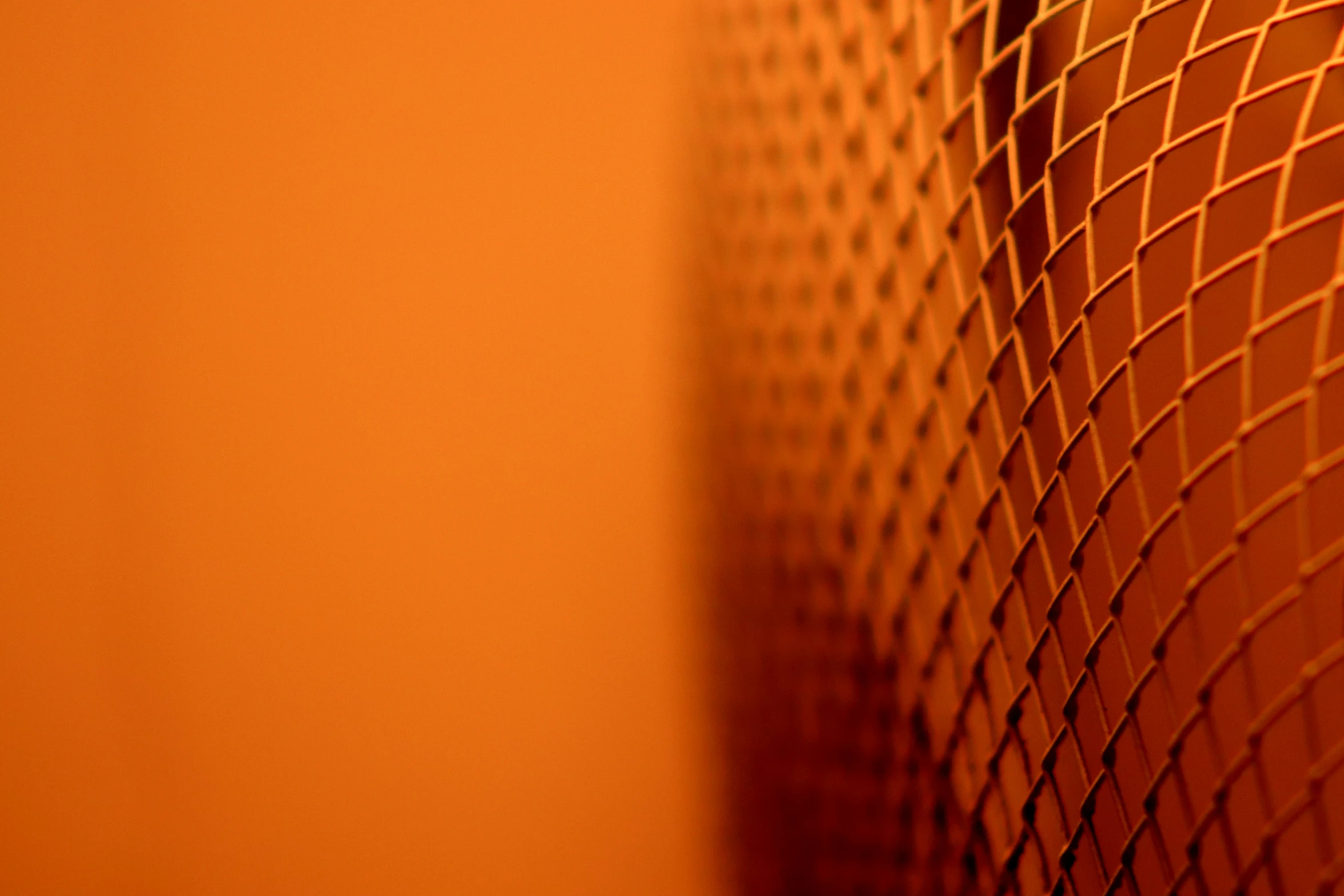 orange po of some kind of mesh design