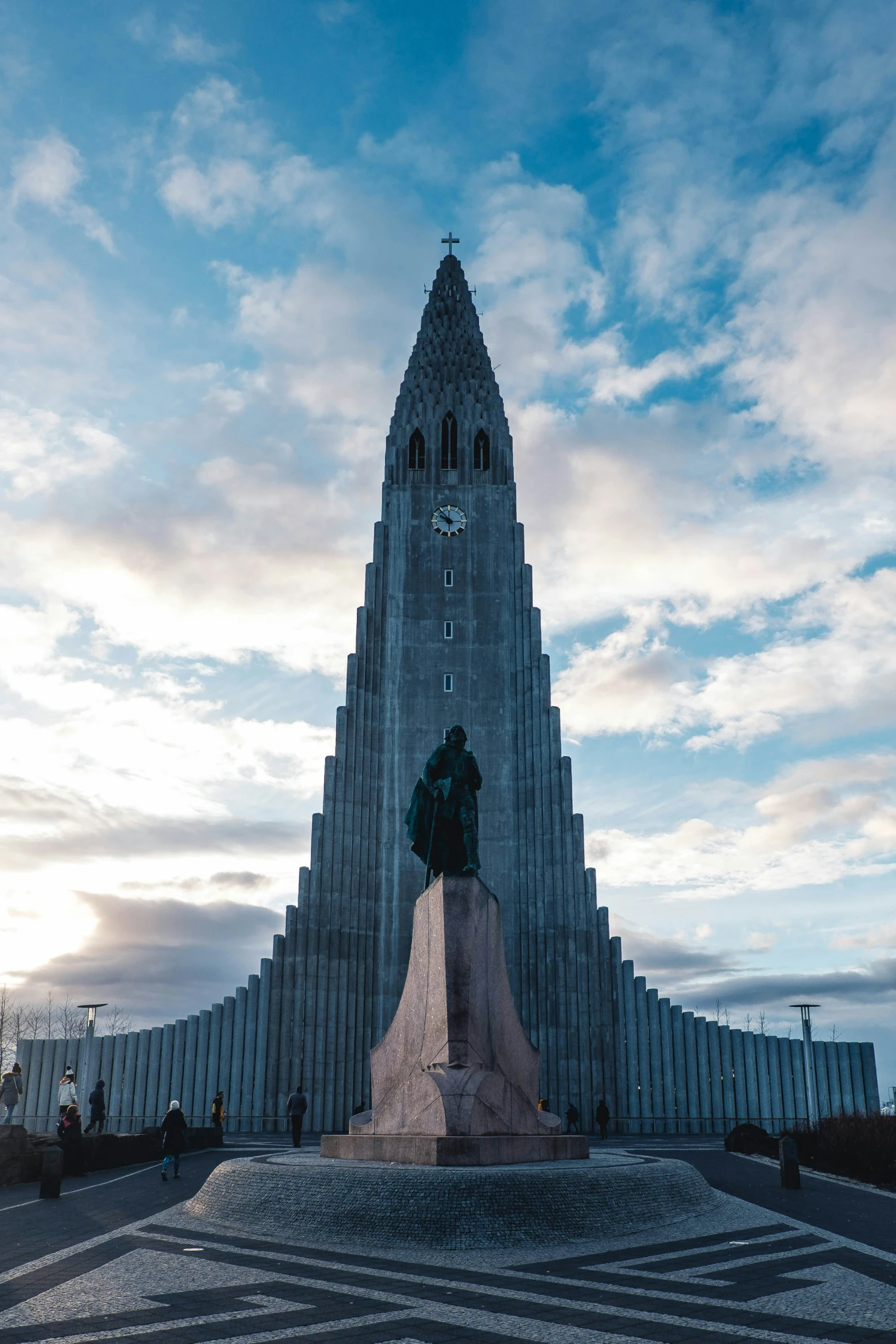 a large tall tower with a clock at the top