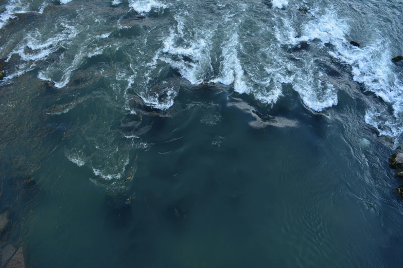 the top view of an ocean wave from above