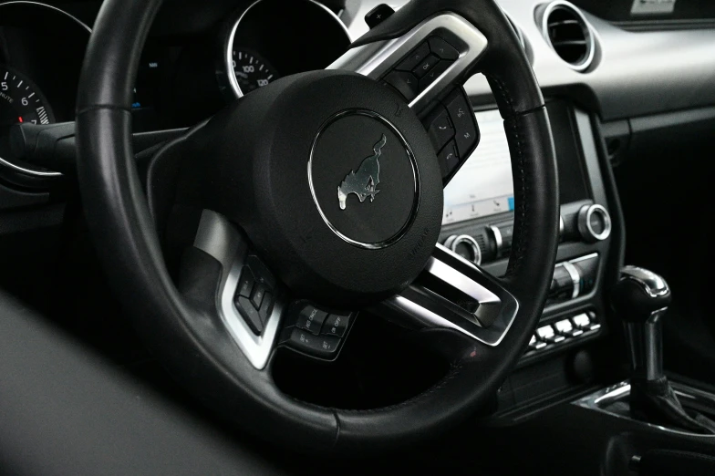 an automobile is showing the interior and dashboard