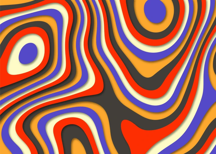 a stylized pattern made with color changing lines
