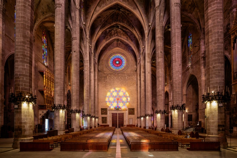 a church with a large cathedral, and multiple altars