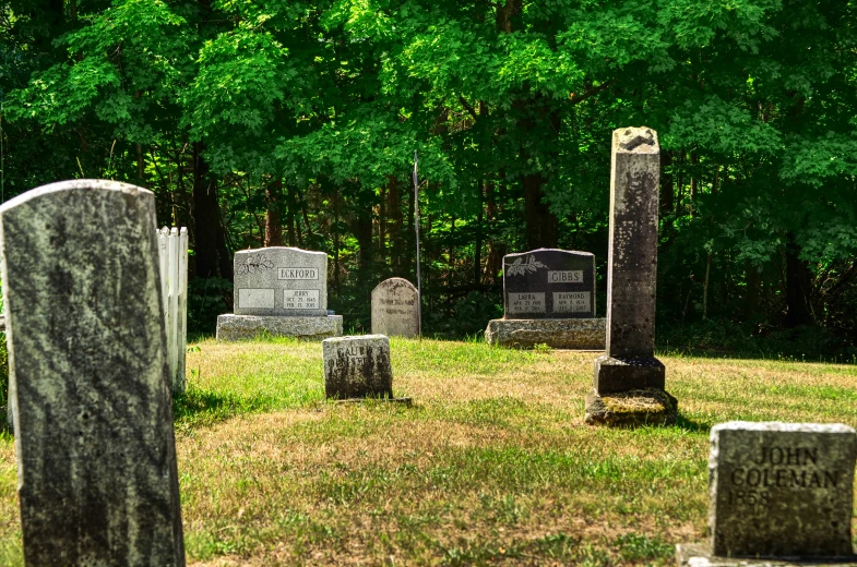 a po of a graveyard with headstones