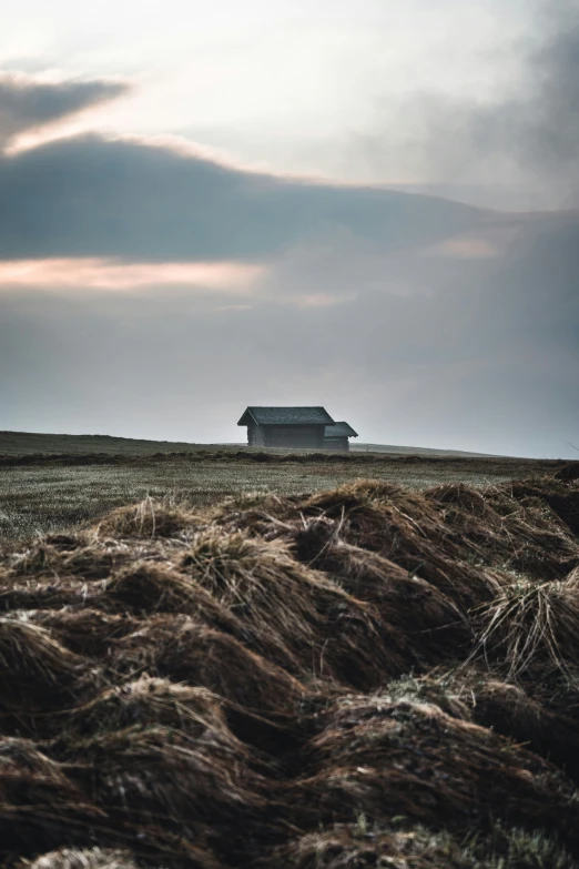 a po of an abandoned house on the prairie