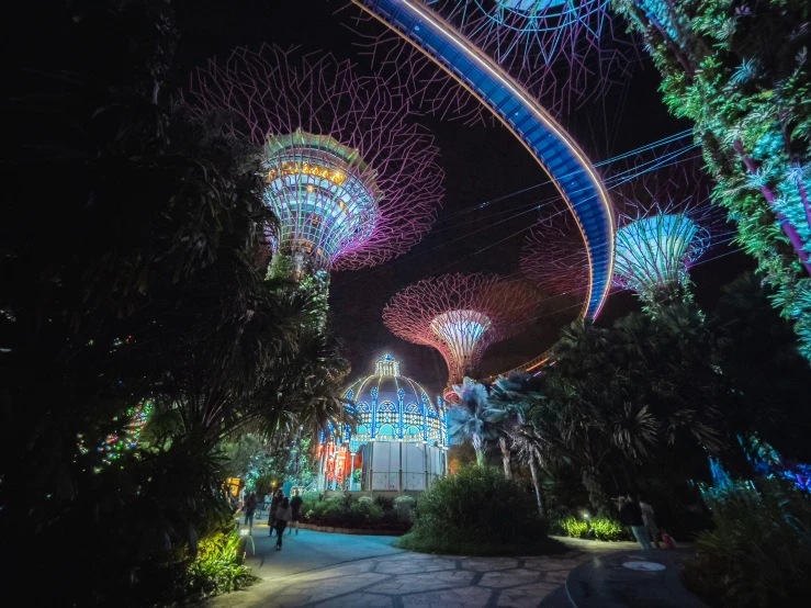 the skyway at gardens by the bay in singapore