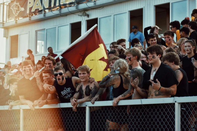 a large group of people at a sporting event