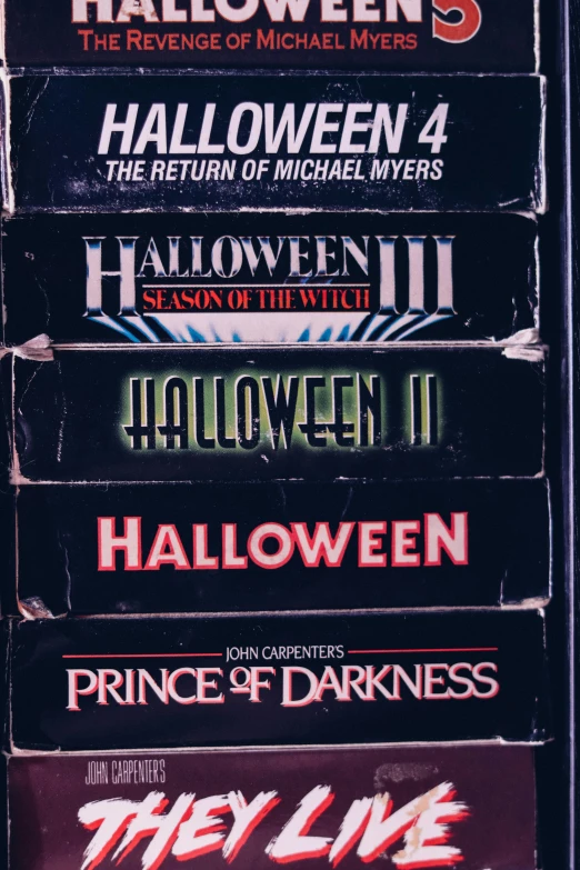 halloween movies are featured together and they have multiple titles