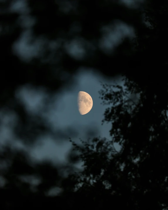 a full moon shines through the clouds in the dark sky