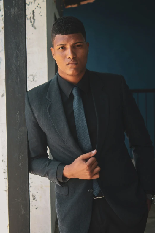 young african american man in a suit and tie