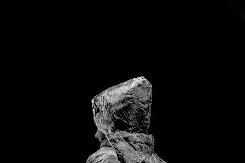 a large ice statue is shown with the dark background