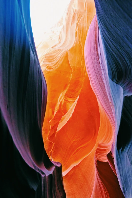 the colors of an canyon as seen from inside the slot