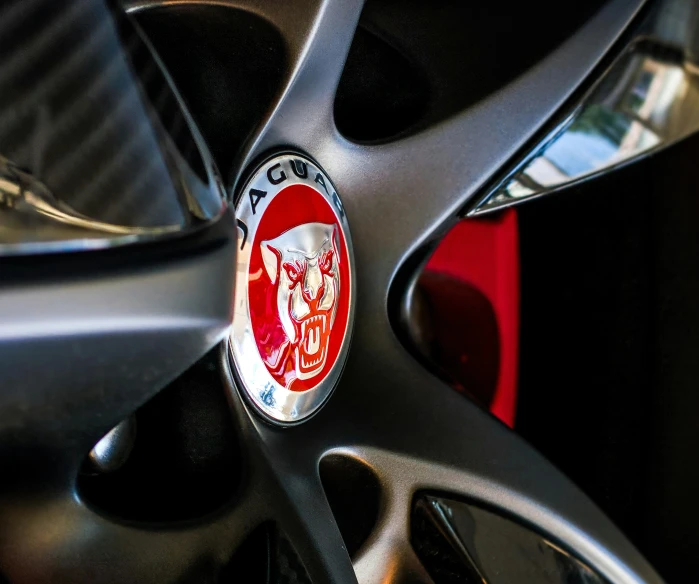 the wheel of a vehicle with an emblem on it