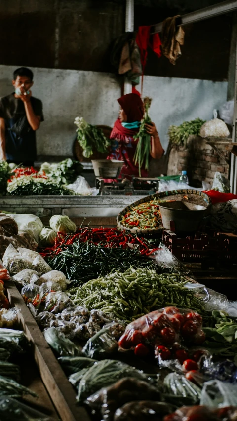 farmers are selling vegetables and other produce to tourists