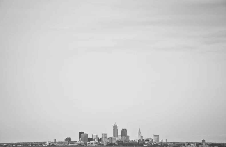 a city skyline seen from the beach