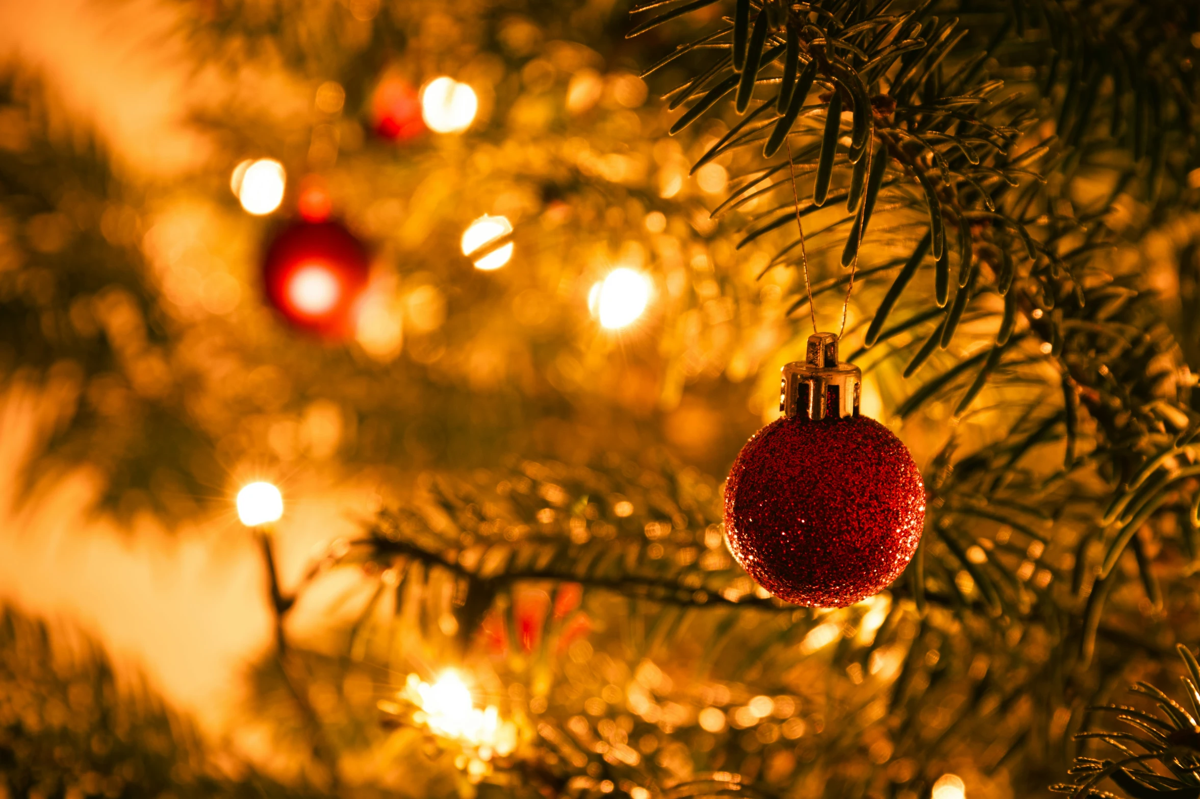 a christmas tree with ornaments on it