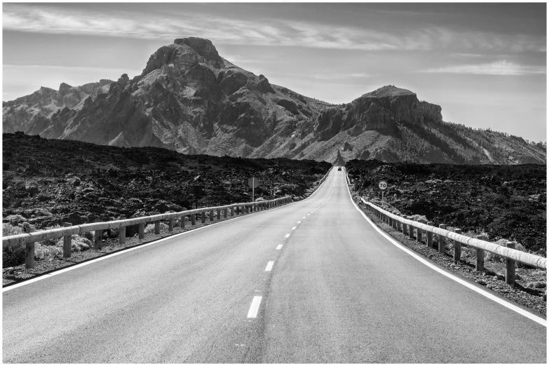 the empty road on which there is no cars