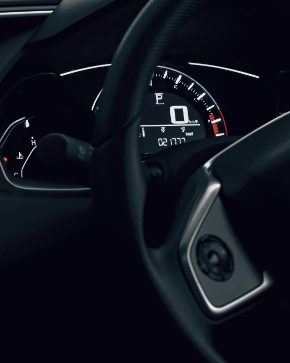 the dashboard in the car showing a different type of instrument