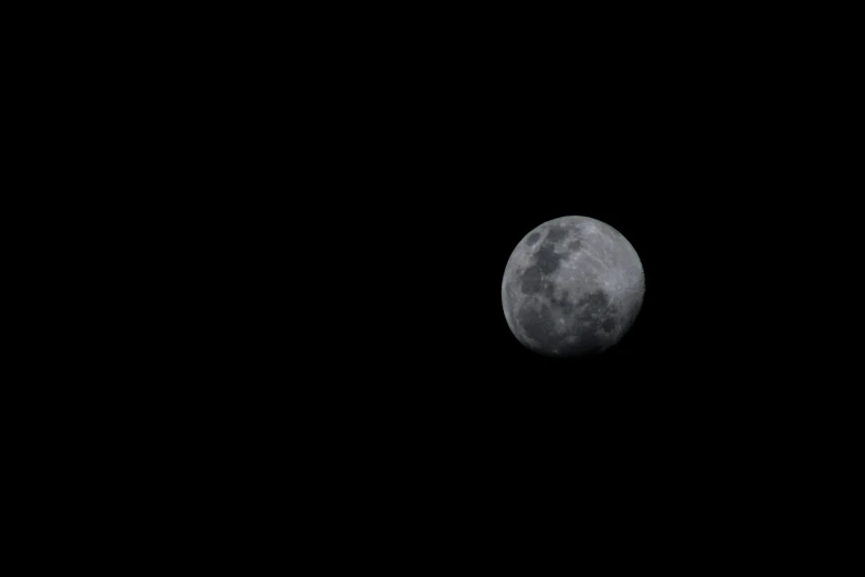 the moon, dark night sky, with an airplane in it