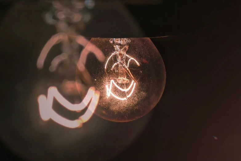 a light bulb with an abstract design on it