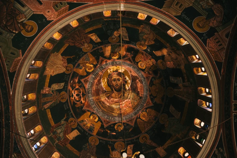 a po of the ceiling in an elaborate structure