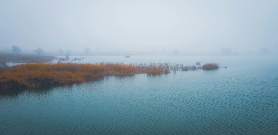 a large body of water that has small islands in it