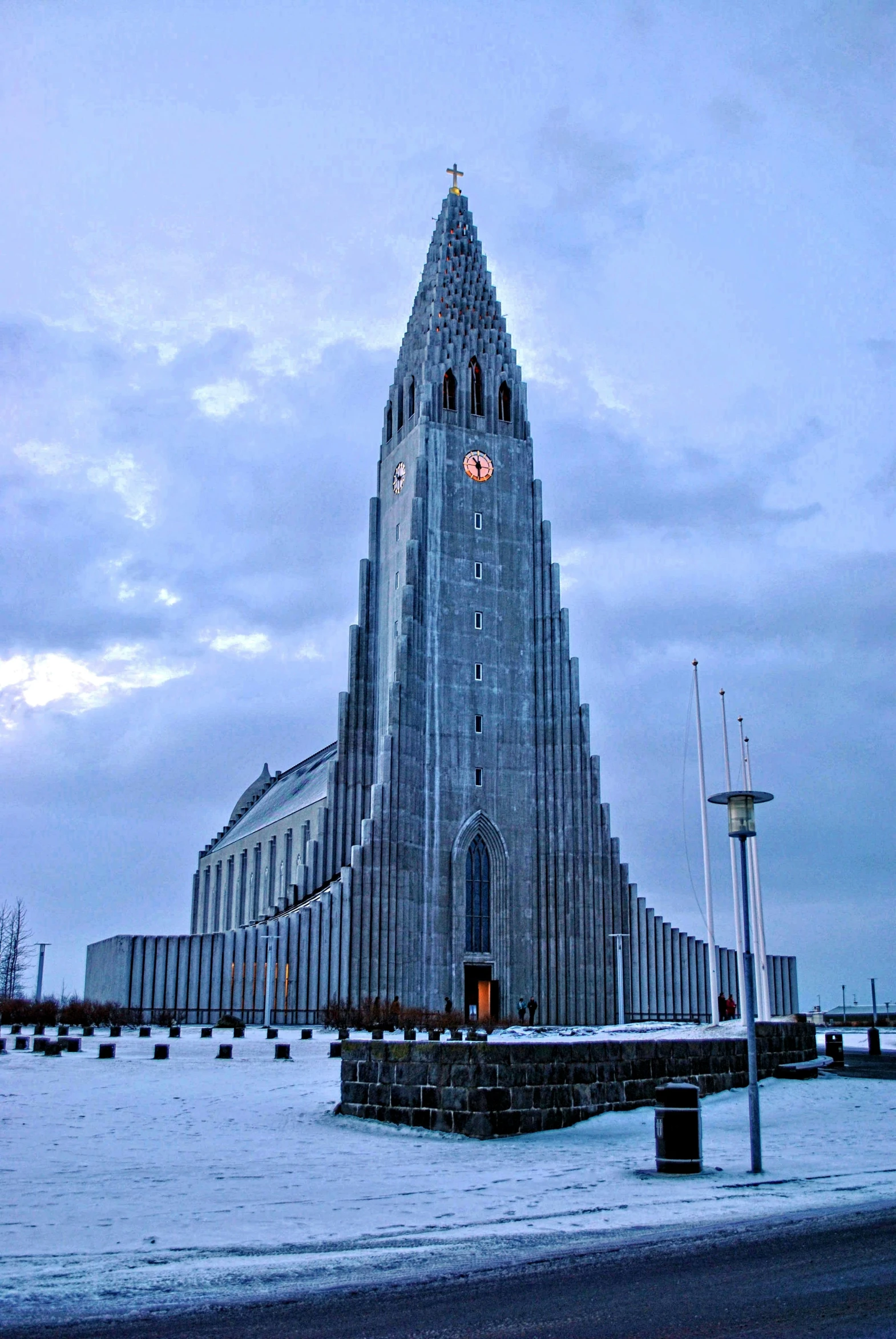 a very tall tower with a clock in it