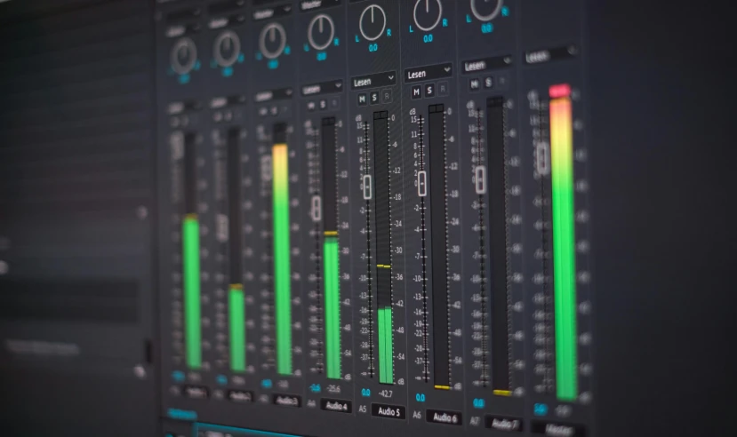 a sound board showing equals, and sound waves