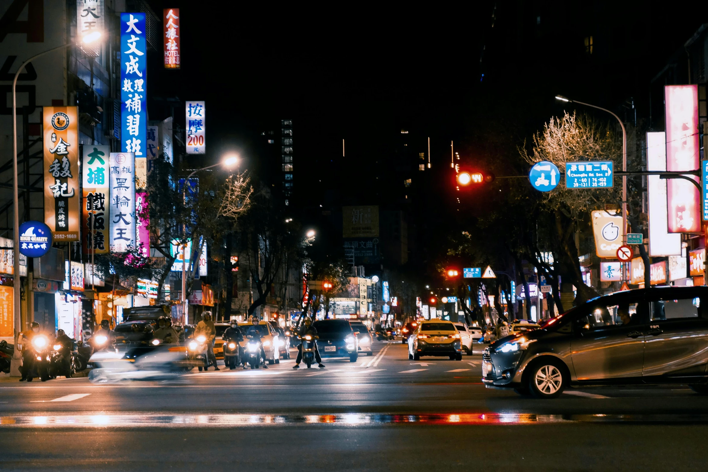 an image of a street at night in china