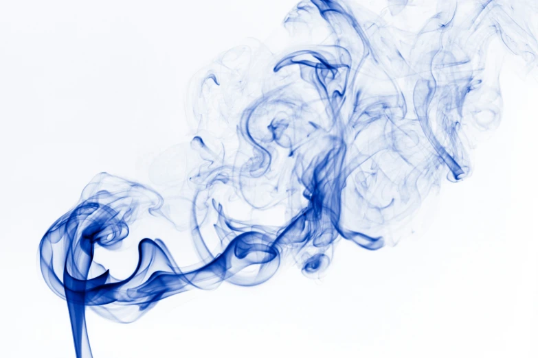 blue smoke with streaks forming a wave