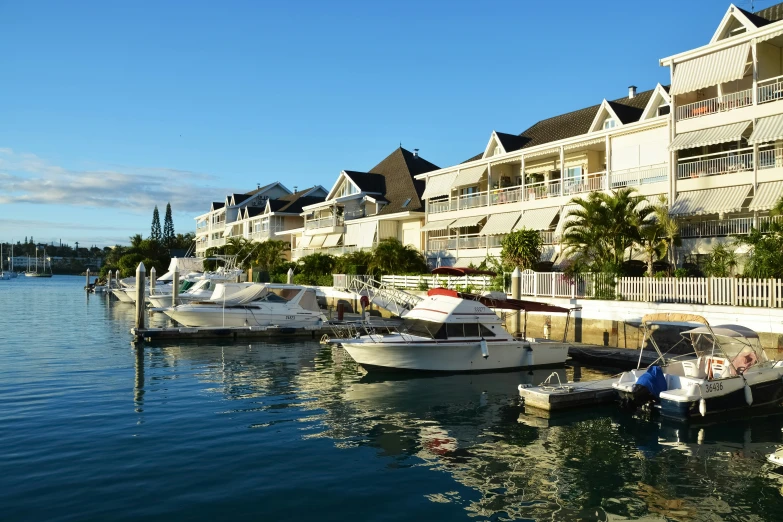 the water front at a marina area with many boats