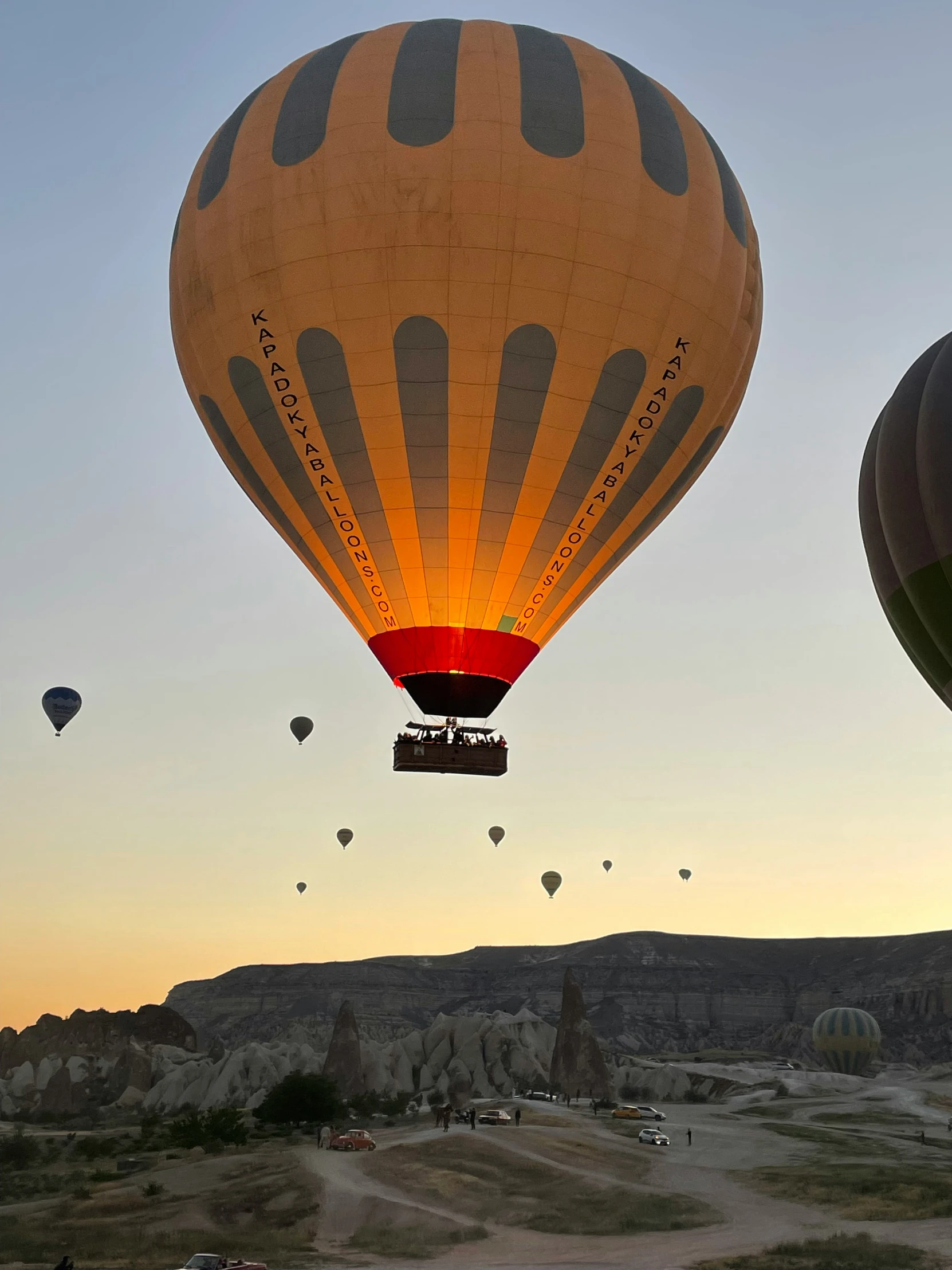 many  air balloons are lit in the sky