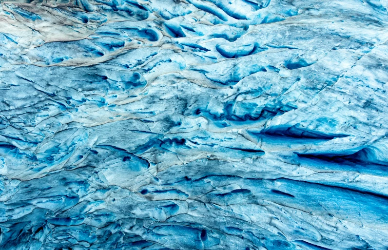 an overhead s of ice on the surface of a glacier