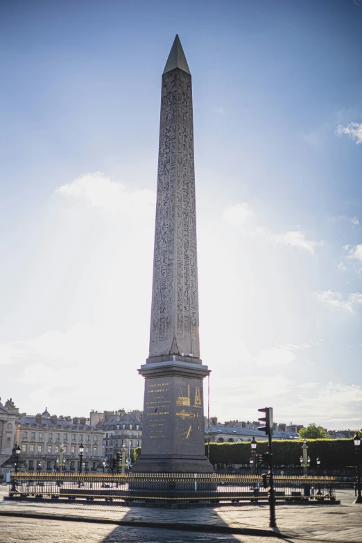 the obelisk of the obelisk stands in a square