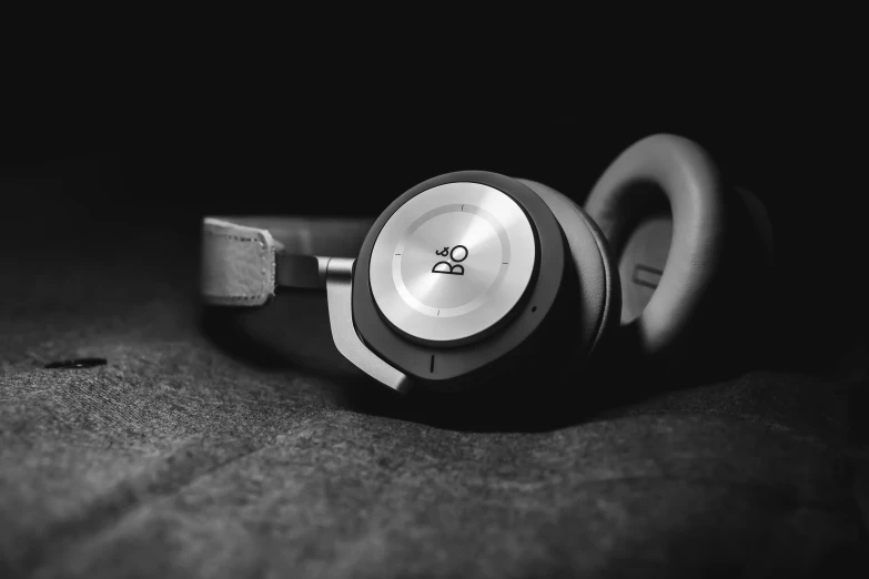 a pair of headphones sitting on top of a table