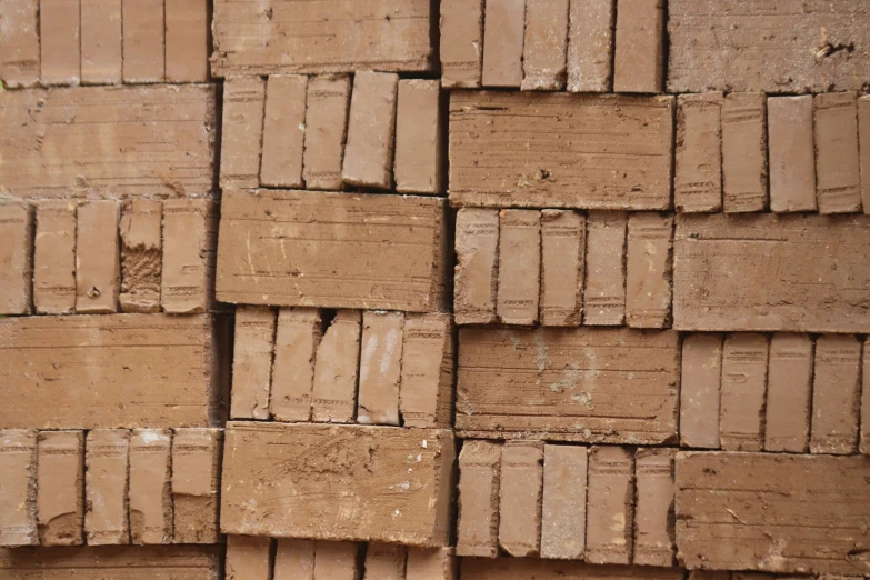 a wooden brick structure stacked on top of each other