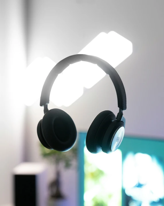there are headphones that have been attached to a computer