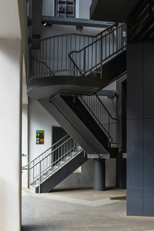 a stairwell that has some steps inside it