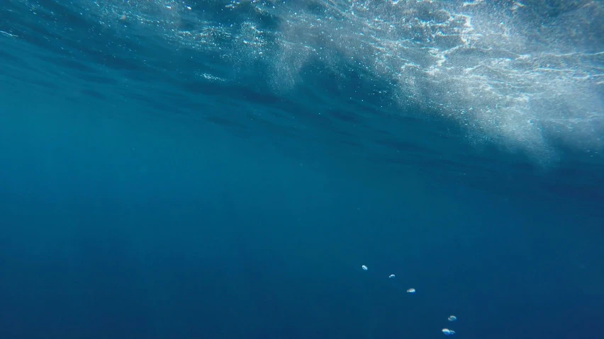 the ocean water with bubbles of sunlight shining on the surface